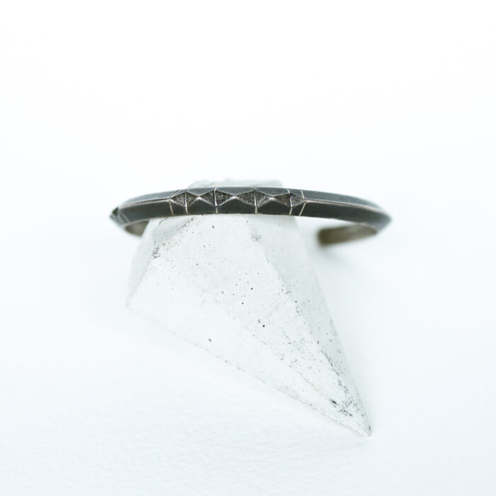 punk rock oxidized silver cuff - Image 4
