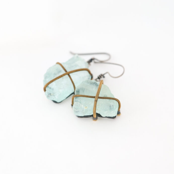 Carin Jones Jonesing for Jewelry aquamarine bolt earrings