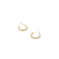 pavé diamond small hoops - Image 7