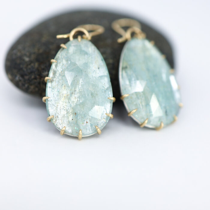 hannah bloutn seawater aquamarine drop earrings