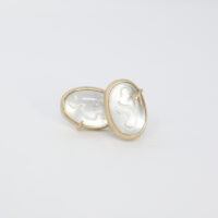 Serpent quartz intaglio Waiting stud earrings - Image 4