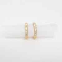 pavé diamond small hoops - Image 5