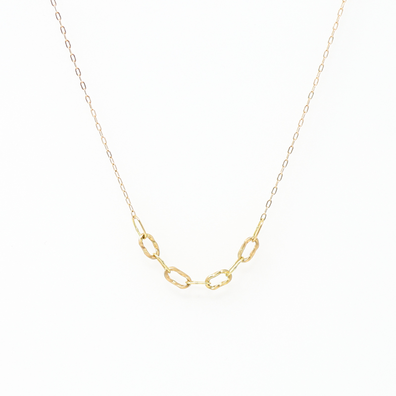 Sarah McGuire jewelry baby bowline sigment necklace, 18k solid yellow gold