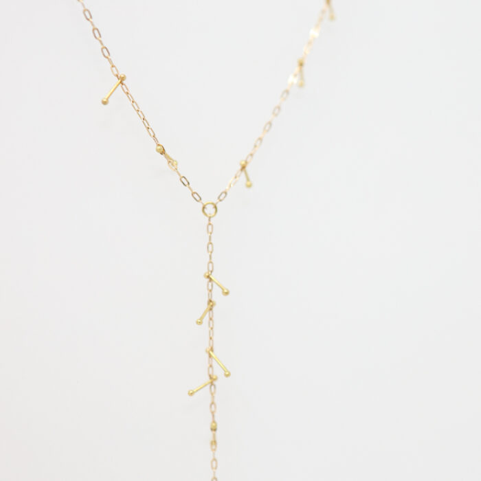 Sarah McGuire Juniper 2 pinned gold necklace