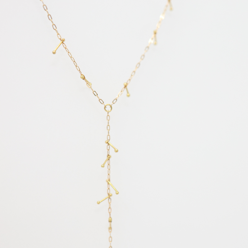 Sarah McGuire Juniper 2 pinned gold necklace