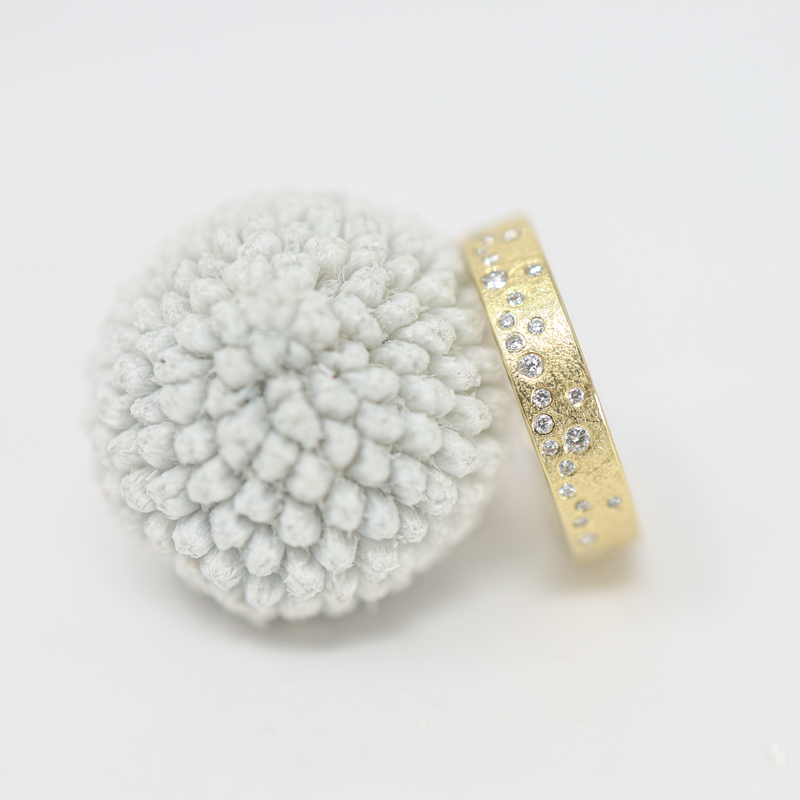 scattered diamond eternity band ring by Todd Reed Jewelry