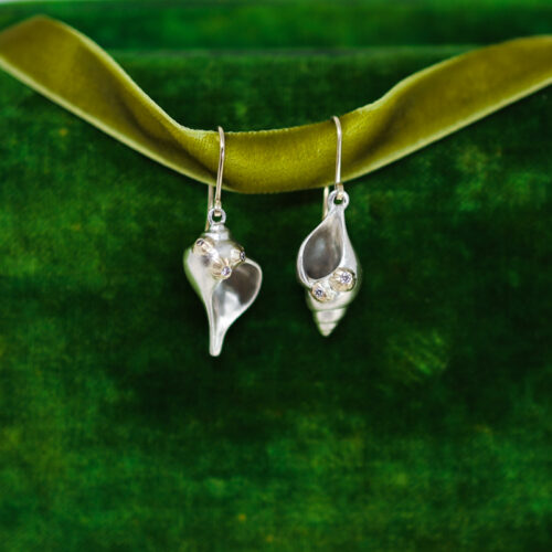 Hannah Blount seashell duet ruthie b diamond earrings