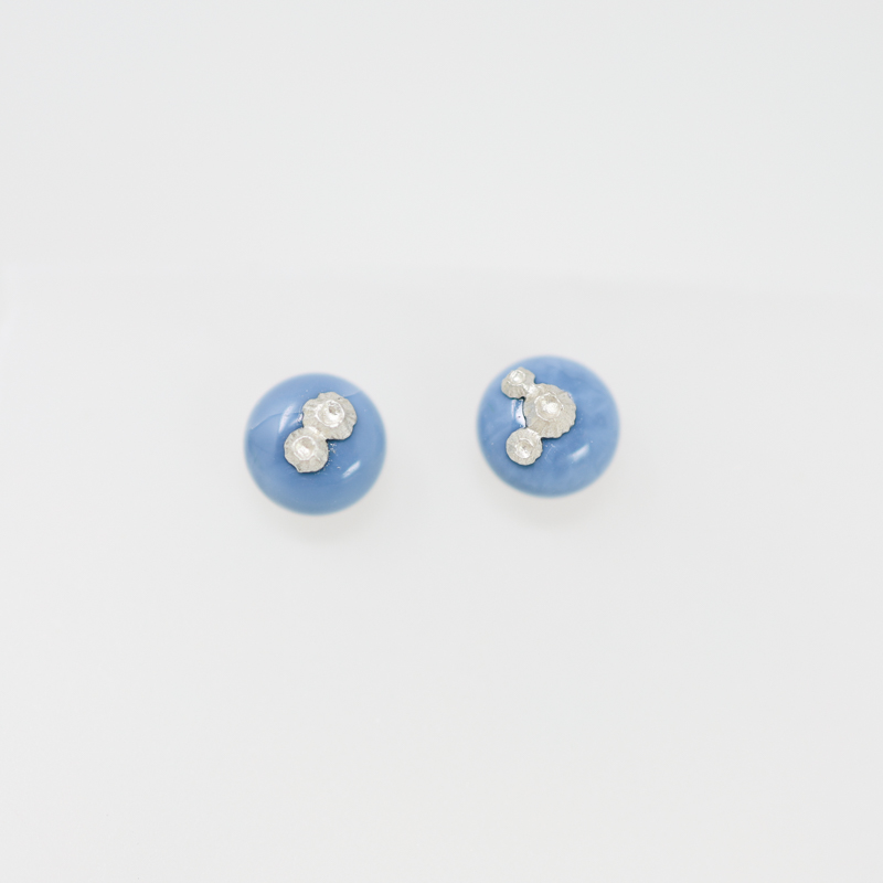 hannah blount cosmic nest blue opal ruthie b barnacle earrings