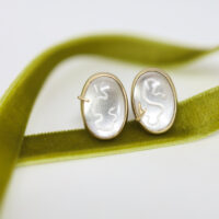 hannah blount serpent intaglio quartz snake earrings