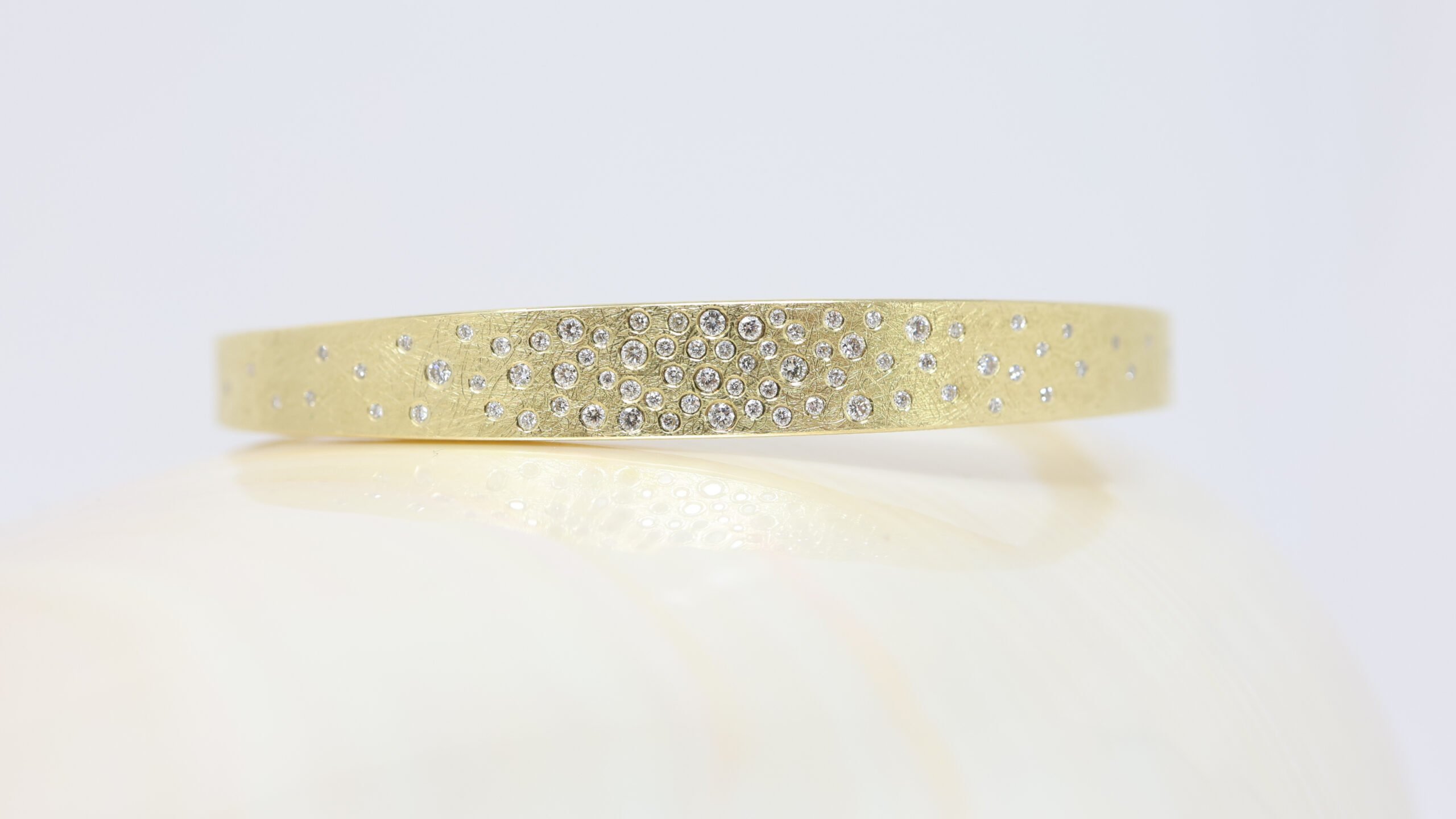 custom fine jewelry Fargo, diamond pavé cuff by Todd Reed Jewelry