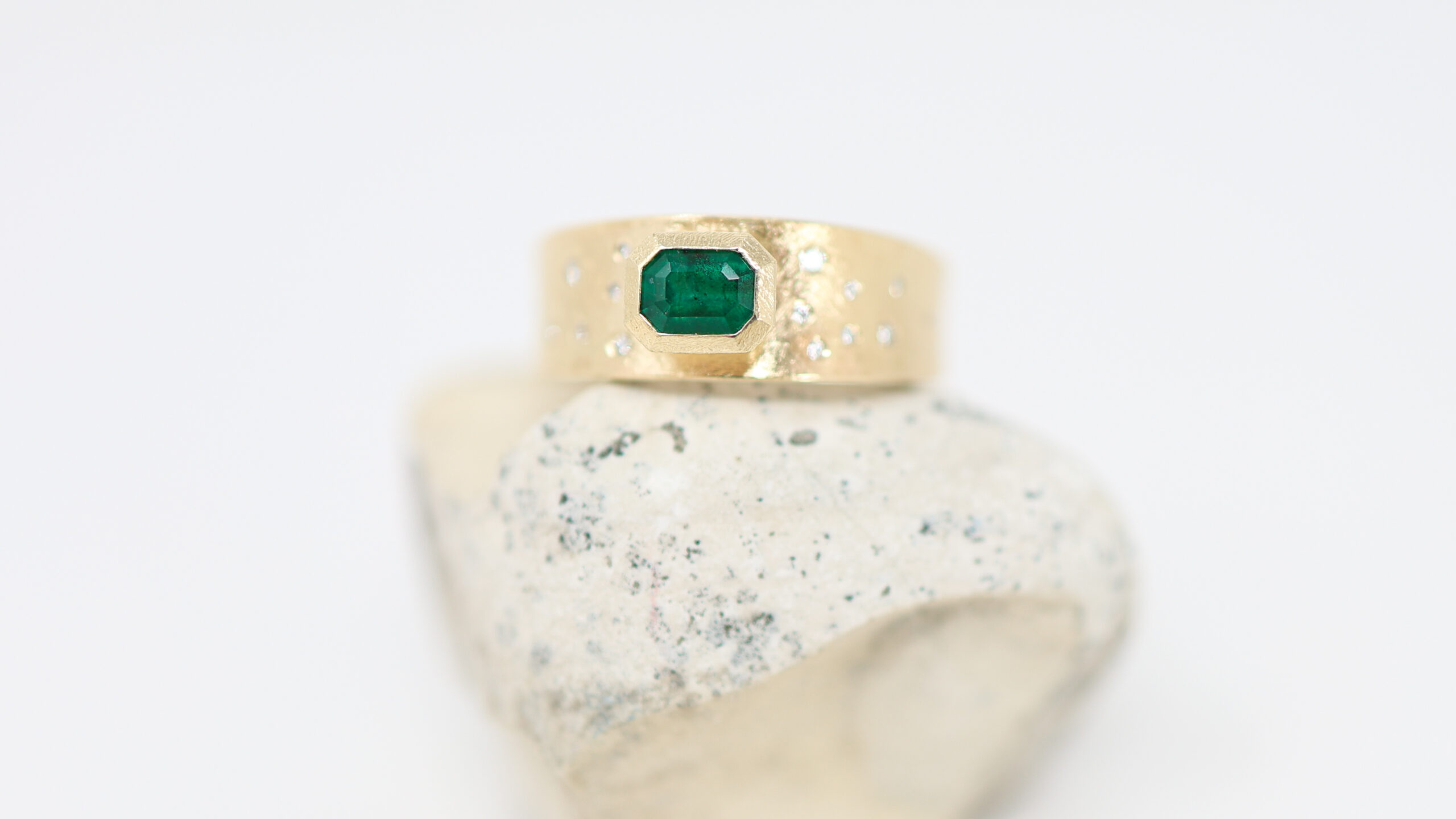 custom engagement ring Fargo, Todd Reed custom emerald engagement ring