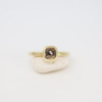 fancy cut square solitaire diamond ring - Image 4