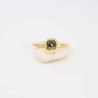 fancy cut square solitaire diamond ring - Image 5