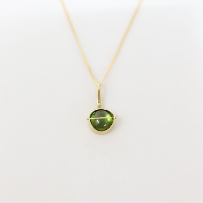 Hilary Finck captured green tourmaline pendant necklace