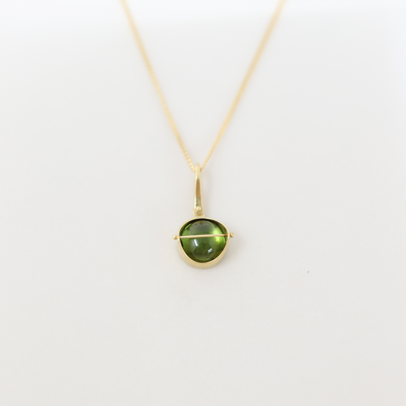 Hilary Finck captured green tourmaline pendant necklace