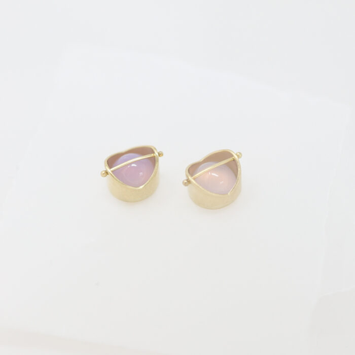 captured chalcedony studs - Image 2