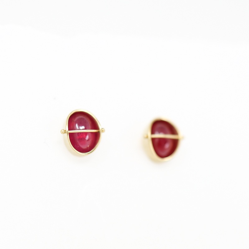 captured ruby earrings, by hilary finck jewelry at Salt Hill Jewelry Fargo