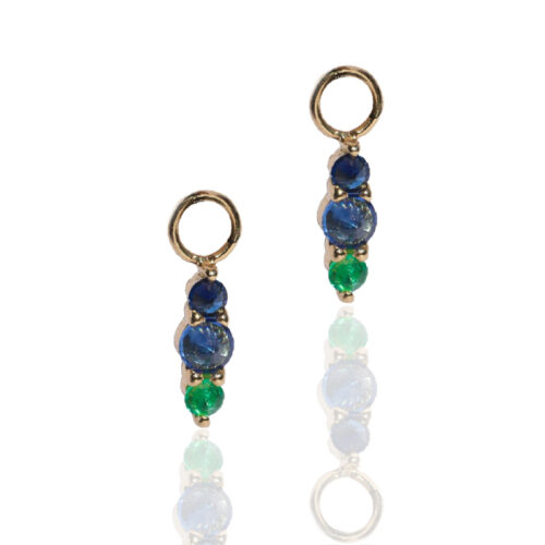 tamsin rasor lina barbed sapphire and emerald earring charms