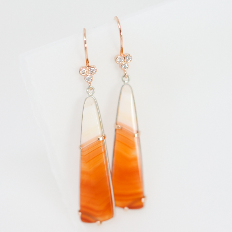 Karin Jacobson Indonesian Carnelian drop earrings