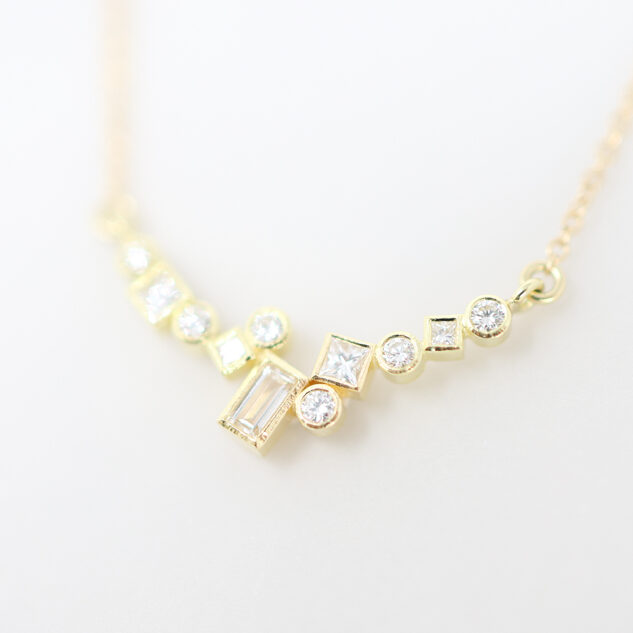 confetti diamond necklace Karin Jacobson jewelry