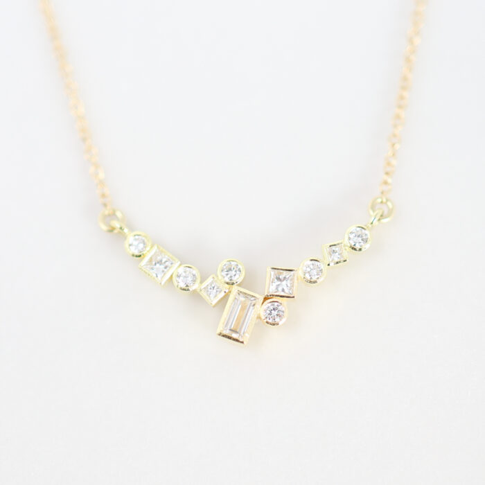 diamond confetti necklace by Karin Jacobson