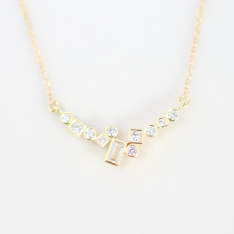 diamond confetti necklace by Karin Jacobson