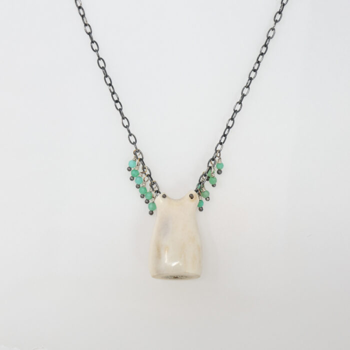 chrysoprase and antler necklace - Image 4