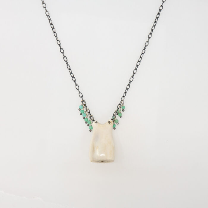 chrysoprase and antler necklace - Image 2