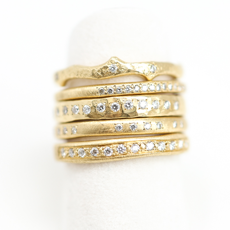 fine jewelry store fargo, solid gold wedding bands Fargo, unique solid gold stacking rings