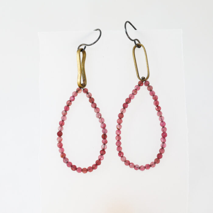 ruby loop earrings - Image 2