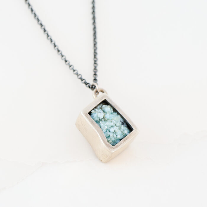 carin jones specimen necklace, gibbsite