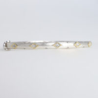 mixed metal side set diamond bracelet - Image 2