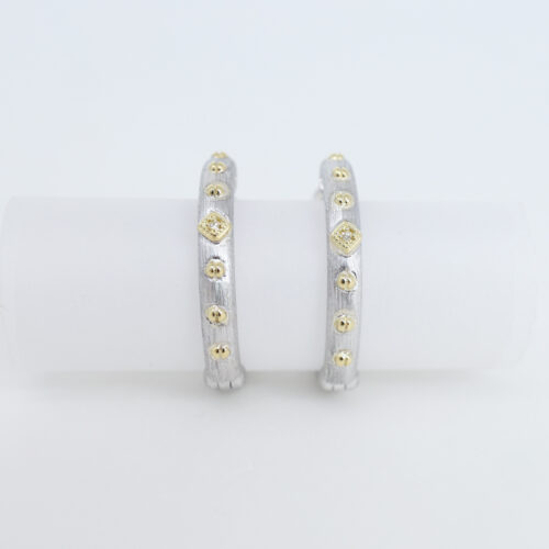 Jude Frances beaded kite hoop earrings