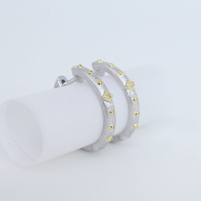 medium beaded kite hoop earrings - Image 2