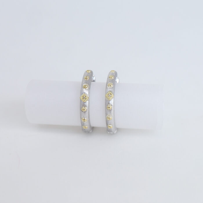 medium beaded kite hoop earrings - Image 4
