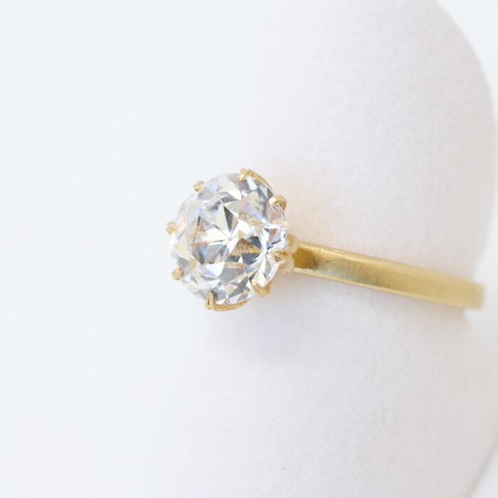 old European cut diamond lotus ring - Image 4