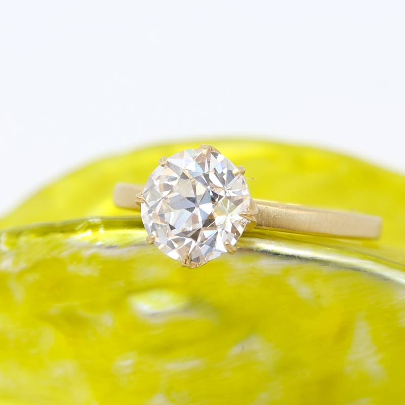 old european cut unique lab diamond engagement ring Fargo