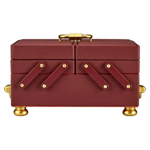 marla aaron baby everything box burgundy, marla aaron wolf jewelry box