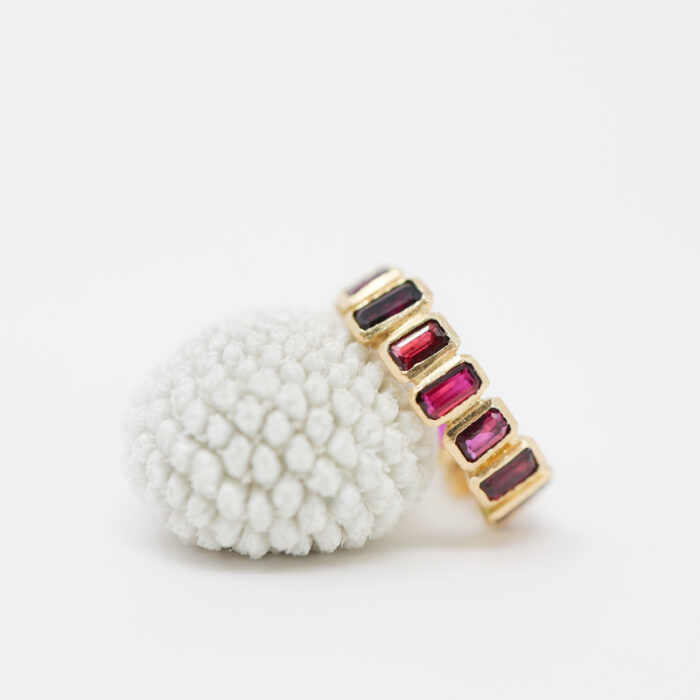 eternity bezel set ruby ring - Image 3
