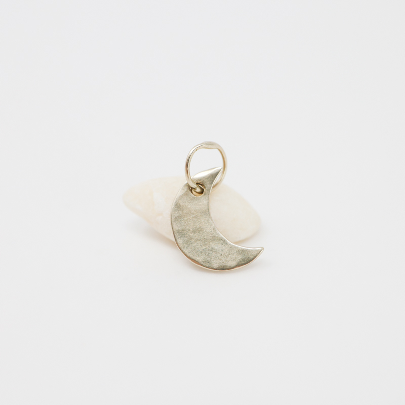 yellow gold handmade crescent moon charm