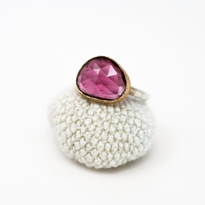 jammy pink tourmaline cocktail ring - Image 4