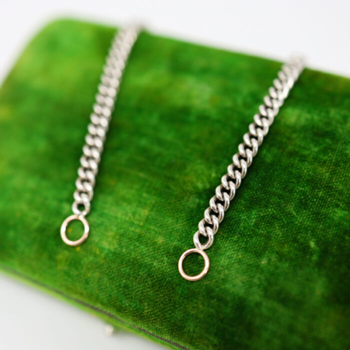 heavy curb chain with rose gold open loops - Image 2