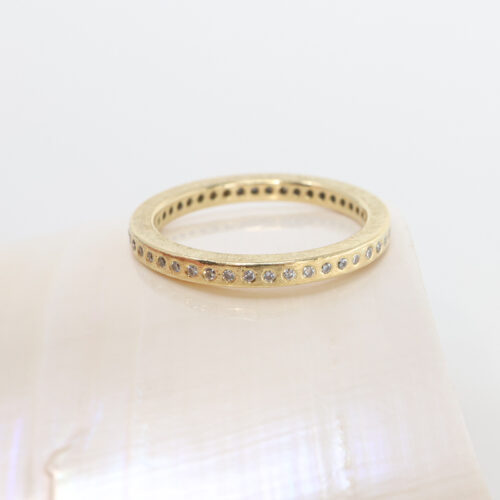 Todd Reed eternity band - brilliant white diamonds and solid 18k yellow gold, luxury wedding band