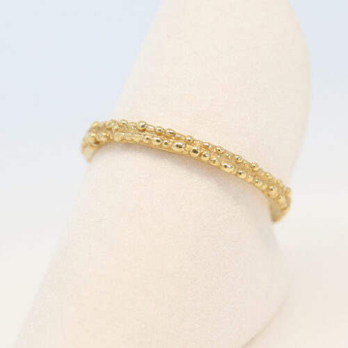 estate 18k yellow gold textured granule band Ruth Tomlinson