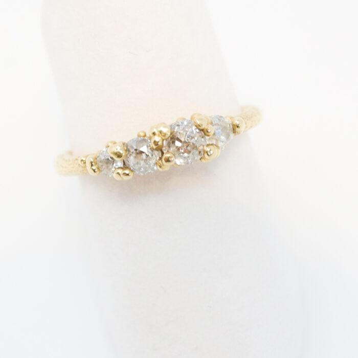antique cut diamond four stone ring - Image 4