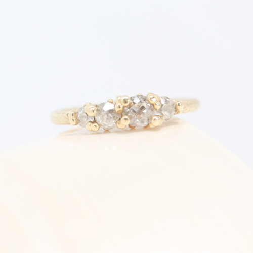 preowned estate ruth tomlinson antique cut diamond, multi diamond ring