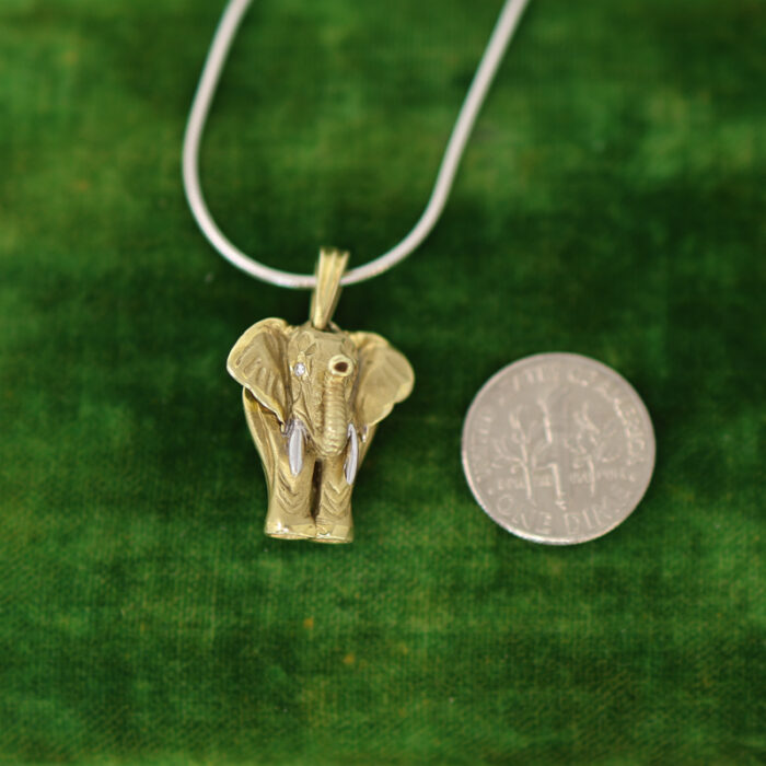 sculptural elephant pendant - Image 4