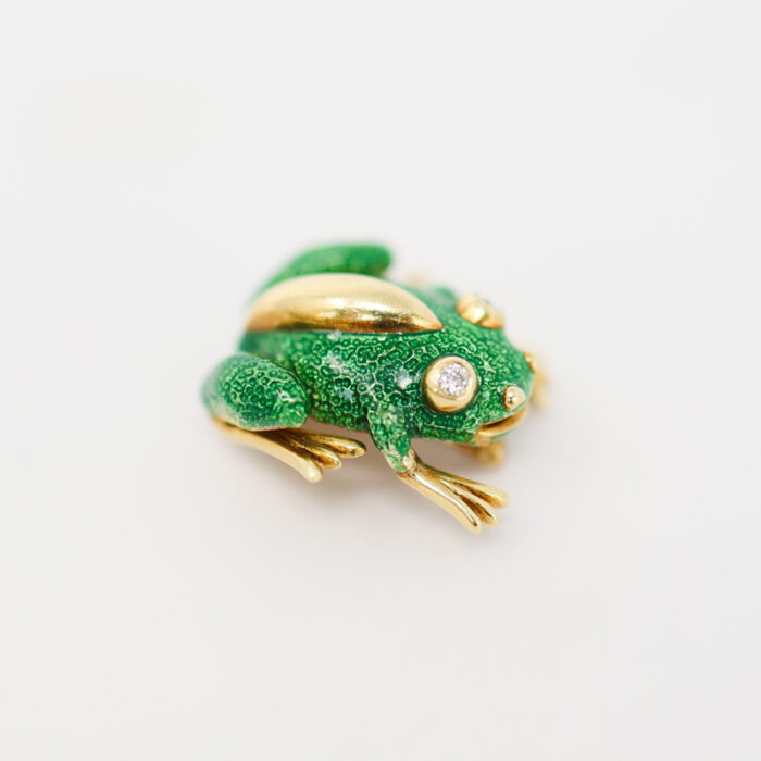 enamel and yellow gold frog - Image 4
