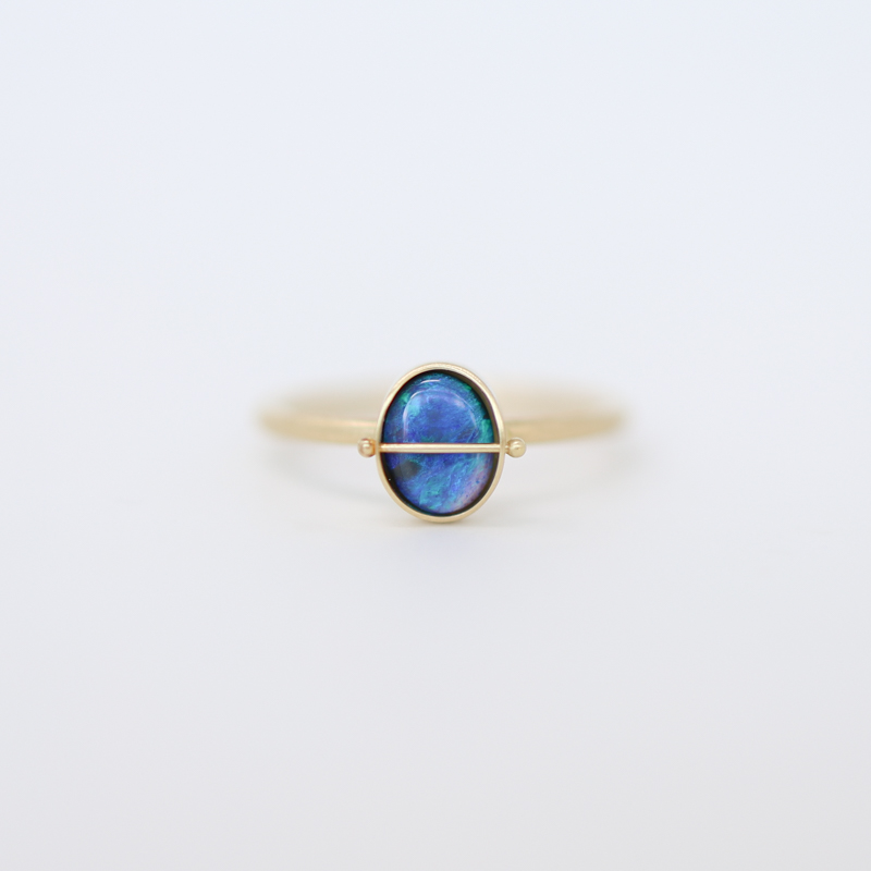 autralian lightning ridge black opal ring Hilary Finck Salt Hill Jewelry store Fargo
