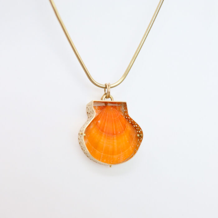 Hilary Finck Mediterranean sea shell scallop necklace